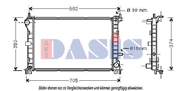 AKS DASIS Radiators, Motora dzesēšanas sistēma 090087N